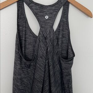 lululemon Essential Racerback Tank Top Pleated Gray Size 8